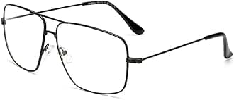Classic Glasses Clear Lens Non Prescription Metal Frame Eyewear Men Women