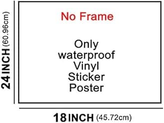 Wallpics Canvas Beautiful Disney Princess Painting Poster Waterproof Sticker (Can1569-2, 24 Inch X 18 Inch, Multicolor)