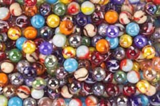 SET OF 48 ASSORTED BULK - 1/2" PEEWEE MARBLES