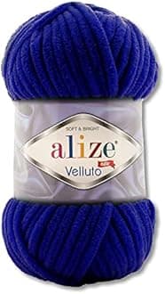 Wohnkult 100 g Alize Velluto Wool in 30 Selections (360 | Dark Blue)