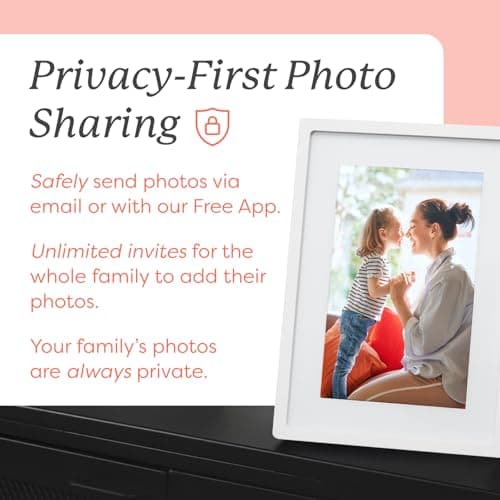 Skylight Digital Picture Frame - WiFi Enabled with Load from Phone Capability, Touch Screen Digital Photo Frame Display - Customizable Gift for Friends and Family - 10 Inch White