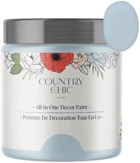 Country Chic All-in-One Chalk Paint for Furniture, Cabinets, Home Decor, Crafts, Eco-Friendly, Matte Finish, Built-In Primer & Top Coat for Wood, Metal - Little Bluebird (blue) Pint (16 oz)