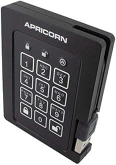 Apricorn Aegis Padlock 480 GB SSD 256-Bit, FIPS 140-2 Level 2 Validated Ruggedized USB 3.0 Encrypted External Portable Drive
