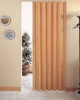 PVC Folding Door (Sliding Door) (Gold oak-027, W95CM x L200CM)