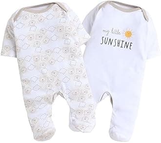 EIO100% Cotton Rompers Sleepsuits Jumpsuit Night Suits for Infants Newborn Baby Boys & Girls