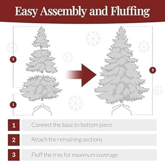 Best Choice Products 7.5ft Pre-Lit Charcoal Gray Christmas Tree, Full Artificial Holiday Decoration w/ 1,350 Branch Tips, 550 Lights, Foldable Base