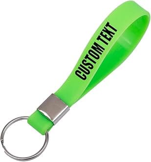 50 Custom Keychains Silicone Personalized Keyrings Customized Bulk for Events, Awareness, Motivation Customizable