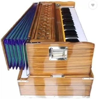 Folding(Portable) Harmonium Total 42 Keys,Deluxe Portable Harmonium, 2 Reeds, 3.5 Octaves, Coupler Folding Portable Harmonium Sustain Orignal Sound System Hard Key Sound With Free Bag