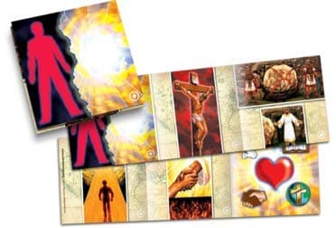 E3 Resources EvangeFold - Gospel & Salvation Sharing Tract - E-Fold Paper Foldable Portable Evangelism Tool