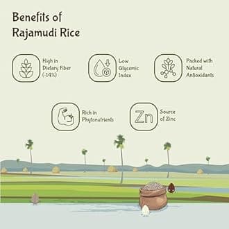 Rajamudi Organics Authentic Rajamudi Rice (Unpolished) Organic Rajamudi Rice-4 Kg