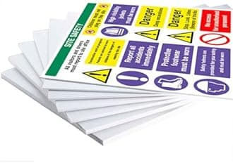 Fire Classifications PVC Waterproof metallic matte finishing Safety Signature Board with strong double sided tape for walls removable 5 piece combo set sign board offer