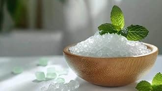 NatureVit Menthol Crystals 100g | 100% Pure & Natural Peppermint Crystals | Cooling Agent for Steam Inhalation, Balms, DIY Beauty & Aromatherapy