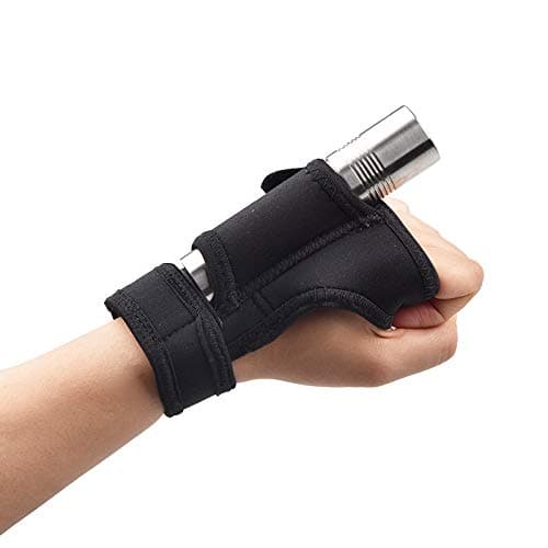 DSstylesDSstyles Diving Dive Torch Flashlight Holder Glove Elastic Material Hand Arm Mount Wrist Strap Underwater Scuba Flashlight Holder Adjustable