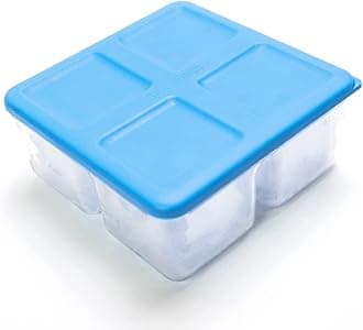 Crystal Clear Ice Tray with Lid – Stackable 2"x2"x2" Mold for Space-Saving, Sturdy, Bartender-Quality Ice – Perfect for Cocktails, Whiskey, and Drinks at Home, Ready-to-Serve Convenience