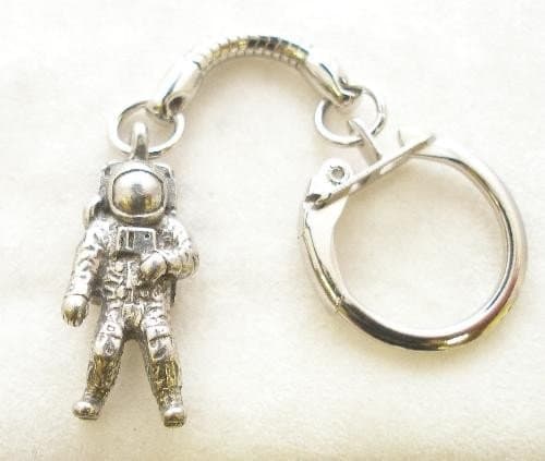 Solid Pewter Astronaut Keychain
