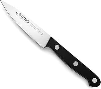 Arcos Paring Knife 4 Inch Stainless Steel. Professional Knife for Peeling Fruits and Vegetable. Ergonomic Polyoxymethylene Handle and 100 mm Blade. Series Universal. Color Black