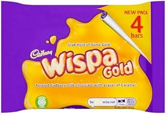 Cadbury Wispa Gold Chocolate Bar, 4 x 41g