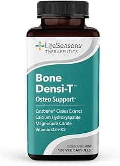 Bone Densi-T - Osteo & Calcium Support - Bone Mineral Density, Pliability & Healing - Skeletal Strength & Tissue Production - Calcium, Magnesium & Vitamin D - 120 Capsules