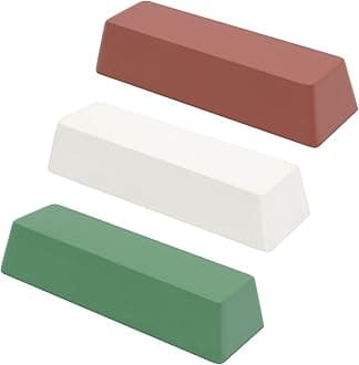 SCOTTCHEN Buffing Polishing Cutting Compounds 20 Oz.Kit-Green Fine/White Medium/Red Coarse,for Stainless Steel Aluminum Jewelry - 3 Pcs