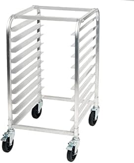 Winco 10-Tier Aluminum Sheet Pan Rack with Brake