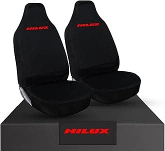 Hilux Logo - Front 4 * 4 Seat Covers - Heavy Duty & 100% Water Proof- Fits Toyota Hilux (Red Logo)