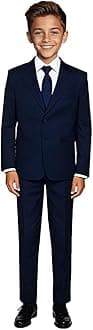 Black n Bianco Boys' Formal Black Suit with Shirt and Vest