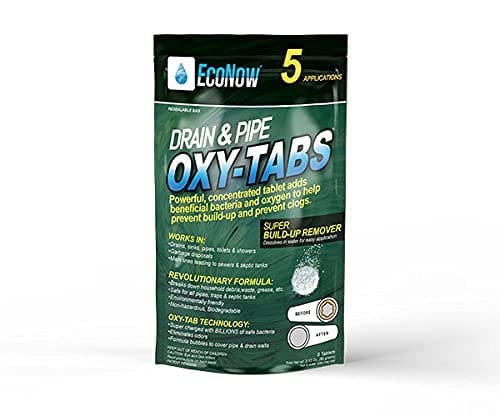 EcoNow Oxy-Tabs for Drains 100% Most Effective Drain and Pipe Cleaner in America-Eco-Friendly Clears/Cleans All Drains-Pipes-Mainlines -Tablets-Conditions-Once A Month Treatments Half the cost of Ridx
