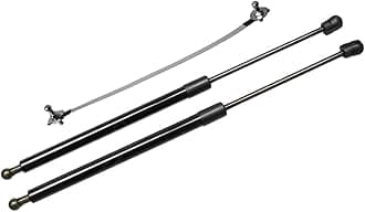 Lift Support Struts for Peugeot 208 (CA/CC/CR) 2012-2019 Modify Front Hood Bonnet Gas Spring Shocks Damper Carbon Fiber Prop Rod (Pure Black)