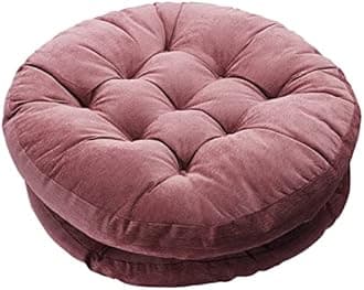 Tiita Round Hanging Chair Cushions 22"x22" Patio Chair Cushion for Outdoor Furniture Seat Pads Set of 2 Meditation Cushion for Yoga Living Room Sofa Balcony, Coral Pink