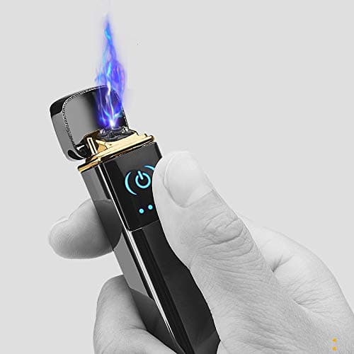 lafagiet USB Electric Arc Lighter, Wind proof Electronic Plasma Lighter, Rechargeable Candle Kitchen Lighter outdoor Fire Starters (Black)