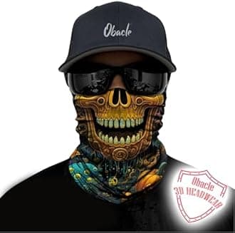 Obacle Bandana Face Mask Neck Gaiter Tube Mask Men Women for Sun Dust Protection