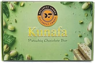 Kunafa Chocolate With Pistachio Chocolate Bar A Popular Authentic Middle Eastern Delight (5 x 48g) 240gm