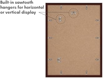 Americanflat 17x23 Picture Frame with Polished Plexiglass - Set of 2 - Use as 13x19 Frame with Mat or Display 17x23 Photo Without Mat - Galleria Collection - Picture Frames for Wall Display - Mahogany