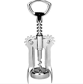 2 Types Stainless Steel Wine Opener, Corkscrews Wine Cork Remover, Wing Corkscrew Wine Bottle Opener with Multifunctional Bottles Opener (Pack of 1)