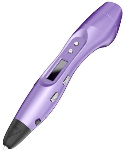 Scribbler 3D Pen V3 New Awesome Design Model Printing Drawing 3D Pen with LED Screen Different Colors (Purple)