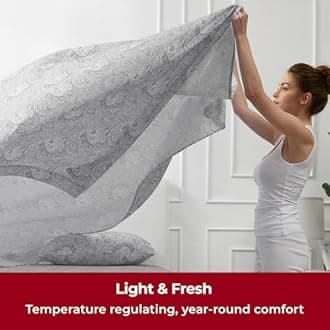 Mellanni Full Sheets Set - 4 PC Iconic Collection Bedding - Hotel Luxury, Extra Soft, Cooling Bed Sheets - Wrinkle, Fade, Stain Resistant (Full, Paisley Gray)