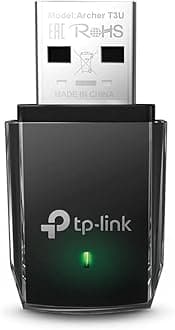 TP-Link AC1300 USB WiFi Adapter(Archer T3U)- 2.4G/5G Dual Band Wireless Network Adapter for PC Desktop, MU-MIMO WiFi Dongle, USB 3.0, Supports Windows 11, 10, 8.1, 8, 7, XP/Mac OS X 10.9-10.14