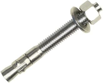 Wej-It Ankr-TITE ATSS Wedge Anchor, 316 Stainless Steel, Meets QQZ-325Z Type II Class 3 and GSA FFS-325 Group II Type 4 Class 1 Specifications, 5/8" Diameter, 6" Length, 4" Threaded Length (Pack Of 5)