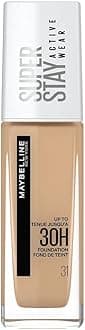 Maybelline New York Foundation, Superstay Active Wear 30 Hour Long-Lasting Liquid Foundation, Lightweight Feel, Water, Sweat and Transfer Resistant, 30 ml, Shade: 31, Warm Nude
