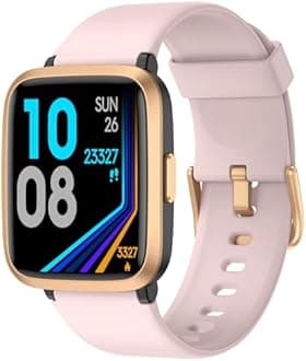 POIUZET Fitness Tracker, Fitness Watch with Blood Oxygen, Blood Pressure & Heart Rate Monitor, Steps Calories Counter, Sleep Monitor, Pedometer 50 Meters Waterproof, Smart Watch for Android iPhones