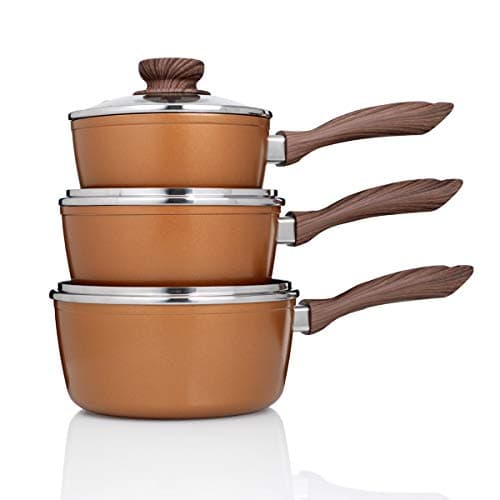 Copper Stone Pans: Saucepans (8 pcs)