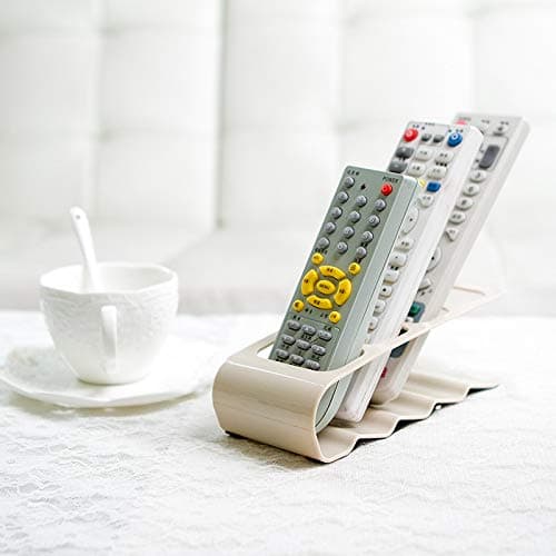 Bhajan 4 Cubes Remote Control Holder/Stand Showpiece, Multi Purpose Tabletop Air-Conditioner TV DVD VCR Cell Phone Stand/Acrylic Remote Storage Organiser for Office and Living Room