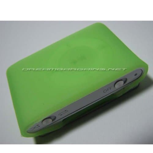 DB Premium Silicone Sleeve for iPod Shuffle 2 = 3 Pack - Green, Pink and Clear
