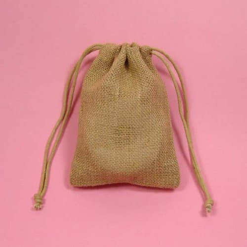 24 3"x5" Wedding Burlap Bags with Double Drawstrings