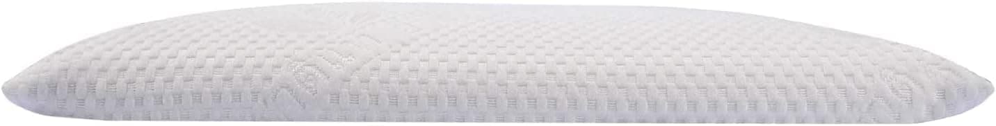 SUQ I OME Slim Sleeper -Thin Latex Pillow for Sleeping,Low Profile Ultra Thin for Stomach, Back, or Side Sleepers, Firm, 27x15.7x2.7 inch,Cube White