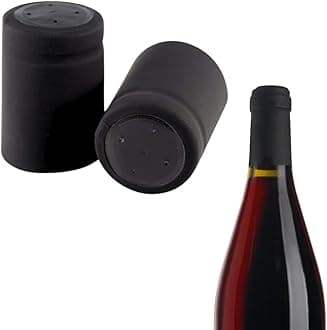 Shrink Caps for Wine Bottles - Matte Black 50 Count (31x45)