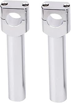 Feiteplus 1" Handlebar Bar Risers Motorcycle Bar Clamps For Streetbob, Goldfire Straight One Piece Tall Handle Bar Riser Extension Kit Compatible With Harley Chrome