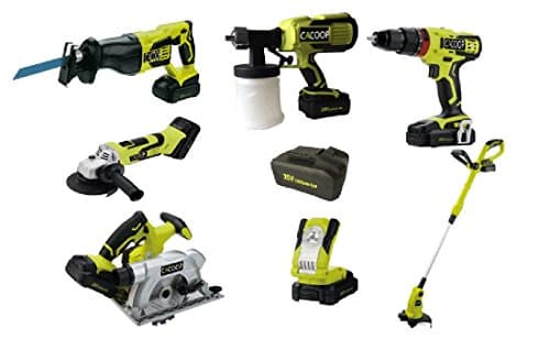 CACOOP CCD20008L 20V MAX Lithium Ion 7-Tool Combo Kit