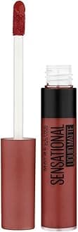 Maybelline New York Sensational Liquid Matte Lipstick, Non-sticky, Non-drying Lipstick and Super Precise Application, Long-lasting Liquid Matte Lipstick - 13 Upbeat Crimson|7ml