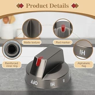 NE63T8111SG/AA NE63T8311SG/AA NE63BG8315SGAA knob for Samsung Electric Stove/Oven, DG94-03500Y DG94-03500Z knob Replacement dg64-00975a (Black)